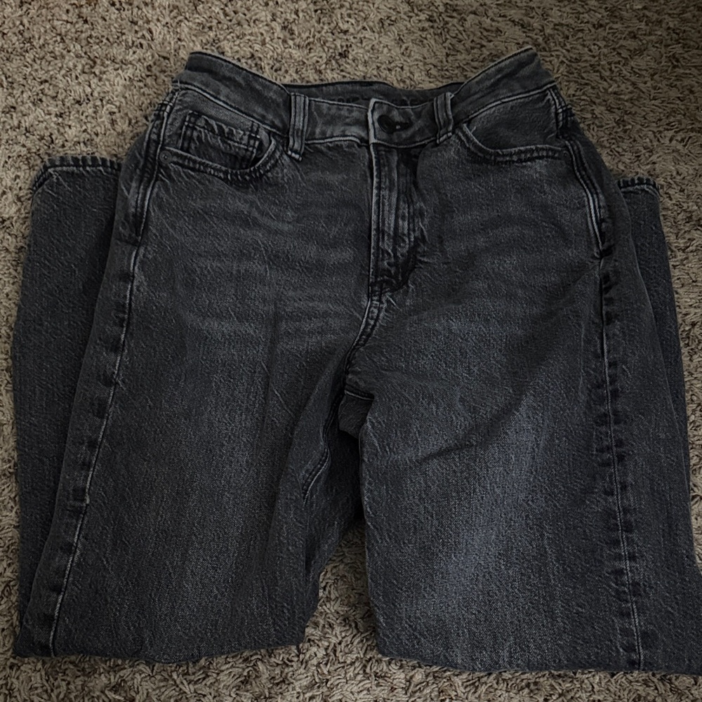 black american eagle mom jeans